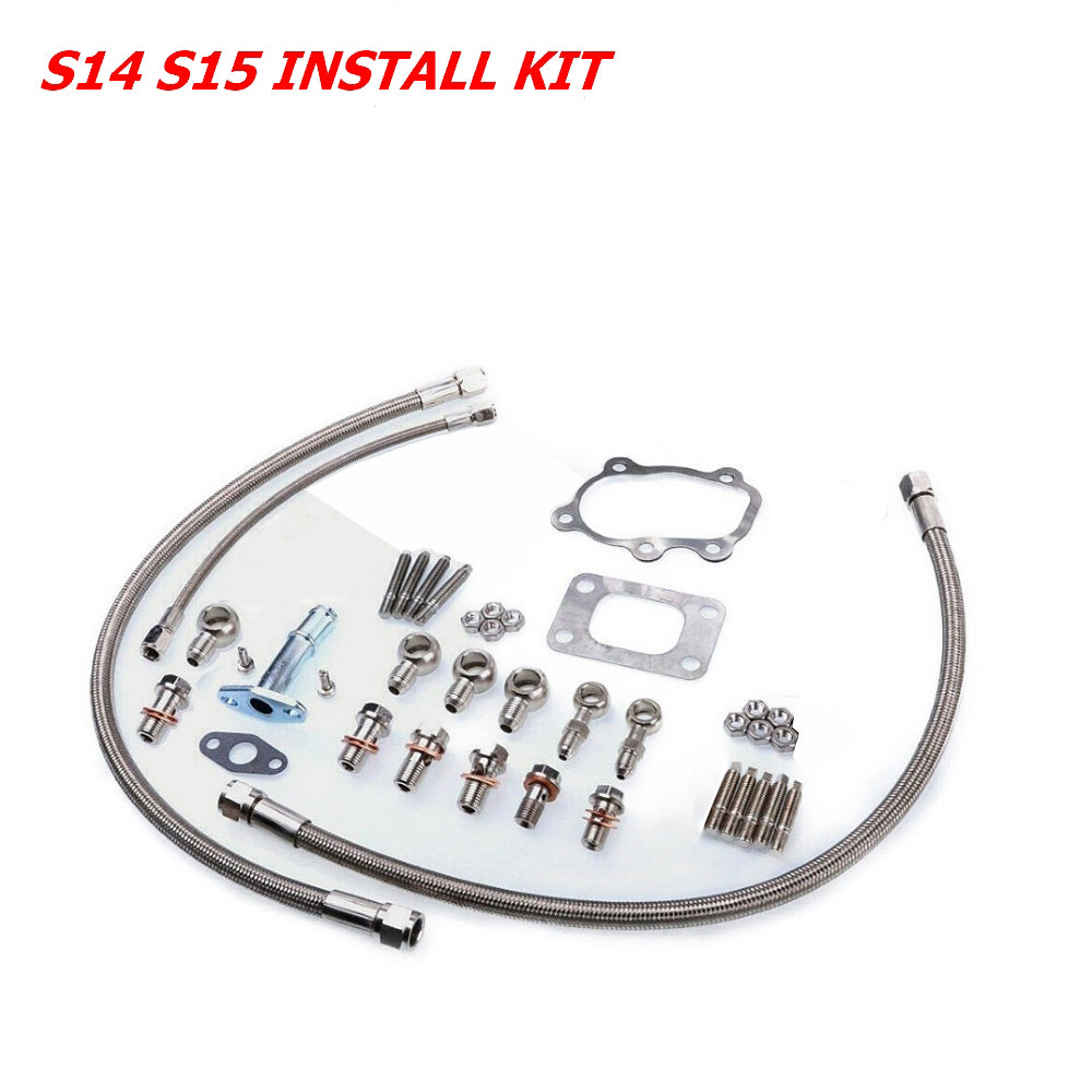 Kinugawa Turbo Oil & Water Line Kit For Nissan CA18DET SR20DET Silvia S13 S14 S15 Turbo with 3" Inlet Cover