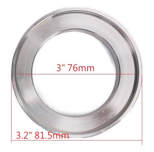 Kinugawa turbo V-band dump pipe flange for Nissan RB20DET and RB25DET factory turbine housing, with actuator included.