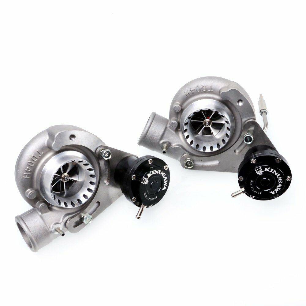 Kinugawa Twin Turbo a pair Core CHRA Kit for Mitsubishi 6G72T 3000GT Dodge Stealth TD04-15T Non Anti-Surge Bolt-on to Stock Turbine Housing