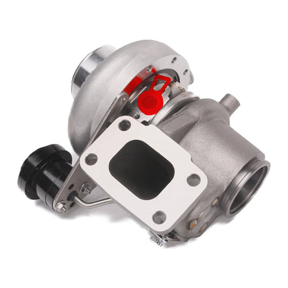Kinugawa Turbo 3" Anti-Surge TD05H-18G V-Band for Nissan Patrol TD42 top mount, water-cooled, 90-degree turbocharger.