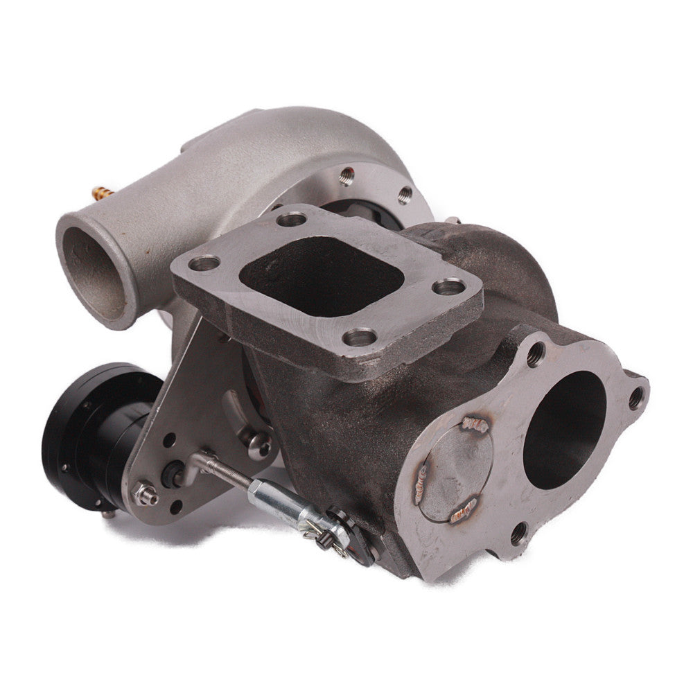 Kinugawa Turbo 3" Anti-Surge TD05H-18G DTS 3-Bolt turbocharger for Nissan Patrol TD42, oil-cooled, low mount design, brand logo visible