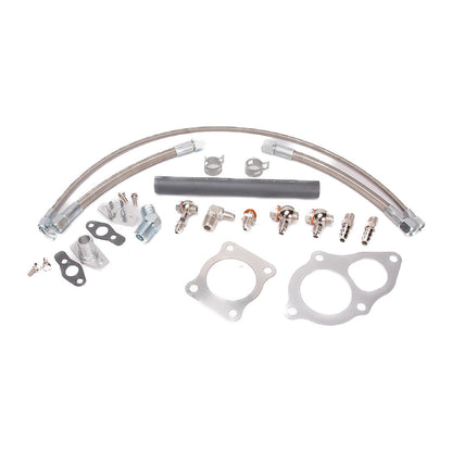 Kinugawa 3-inch TD05H-16G turbocharger install kit for Mitsubishi Lancer EVO 1-3 and Eclipse DSM 1G-2G with turbo cover