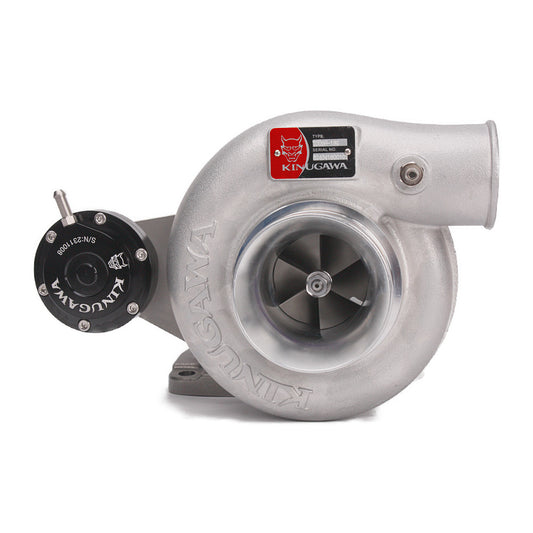 Kinugawa Turbo 3" TD05H-18G V-band for Nissan Patrol TD42, top mount, water-cooled, 90-degree turbocharger, compact design