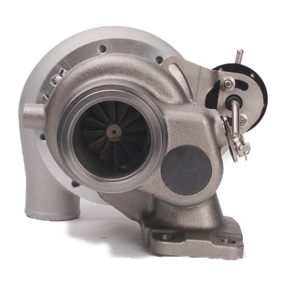 Kinugawa Turbocharger TD05H-16K anti-surge 4-inch V-band for Nissan Patrol with top mount oil cooling and radius merge manifold.