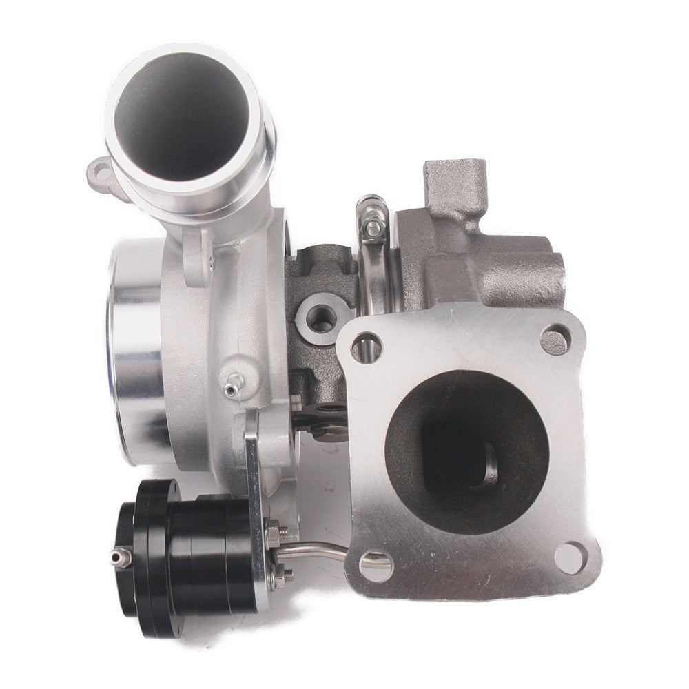 Kinugawa Turbo 4" Anti-Surge TD05H-18G turbocharger for Toyota Land Cruiser 1HD-T 1HD-FTE engines, showing the turbo unit.