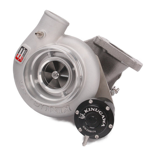 Kinugawa Turbo 4" Anti-Surge TD05H-16G V-Band turbocharger for Toyota Land Cruiser 1HD-T/FT engine, with ball-bearing design.