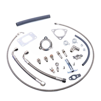 Kinugawa Turbo TD05H-16G T3 DTS 3-bolt turbocharger for Toyota Land Cruiser 1HZ 75 80 100 models, with 4-ball bearing design.