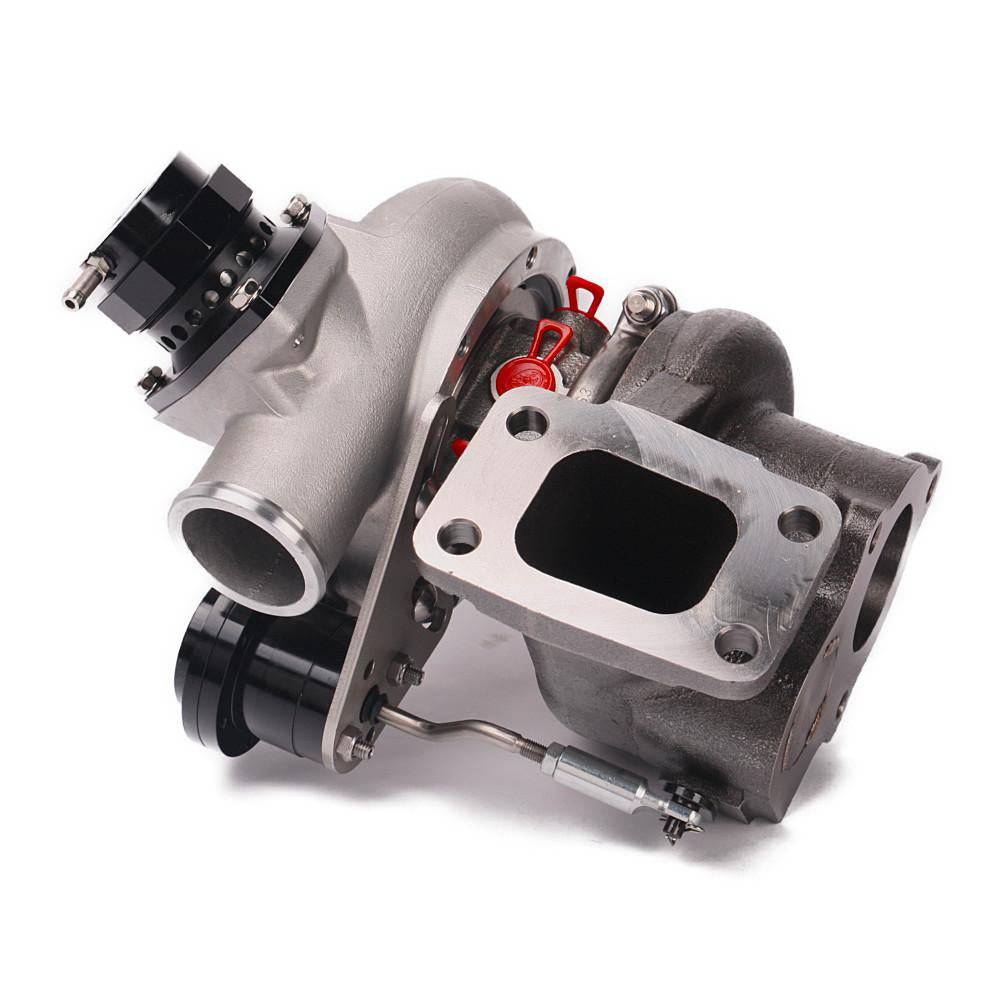 Kinugawa Turbo Ball Bearing 2.4" TD05H-16G turbocharger with internal wastegate, T3 3-bolt, V-band, and BOV for performance vehicles.