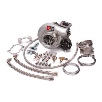 Kinugawa Turbo Ball Bearing 3-inch TF06-18K V-band internal wastegate turbocharger for improved performance.