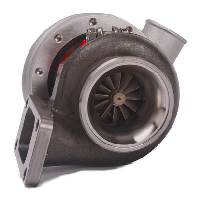 Kinugawa Turbo Ball Bearing 4-inch external wastegate with T3 V-band, anti-surge design, for TD05H-16G turbocharger.