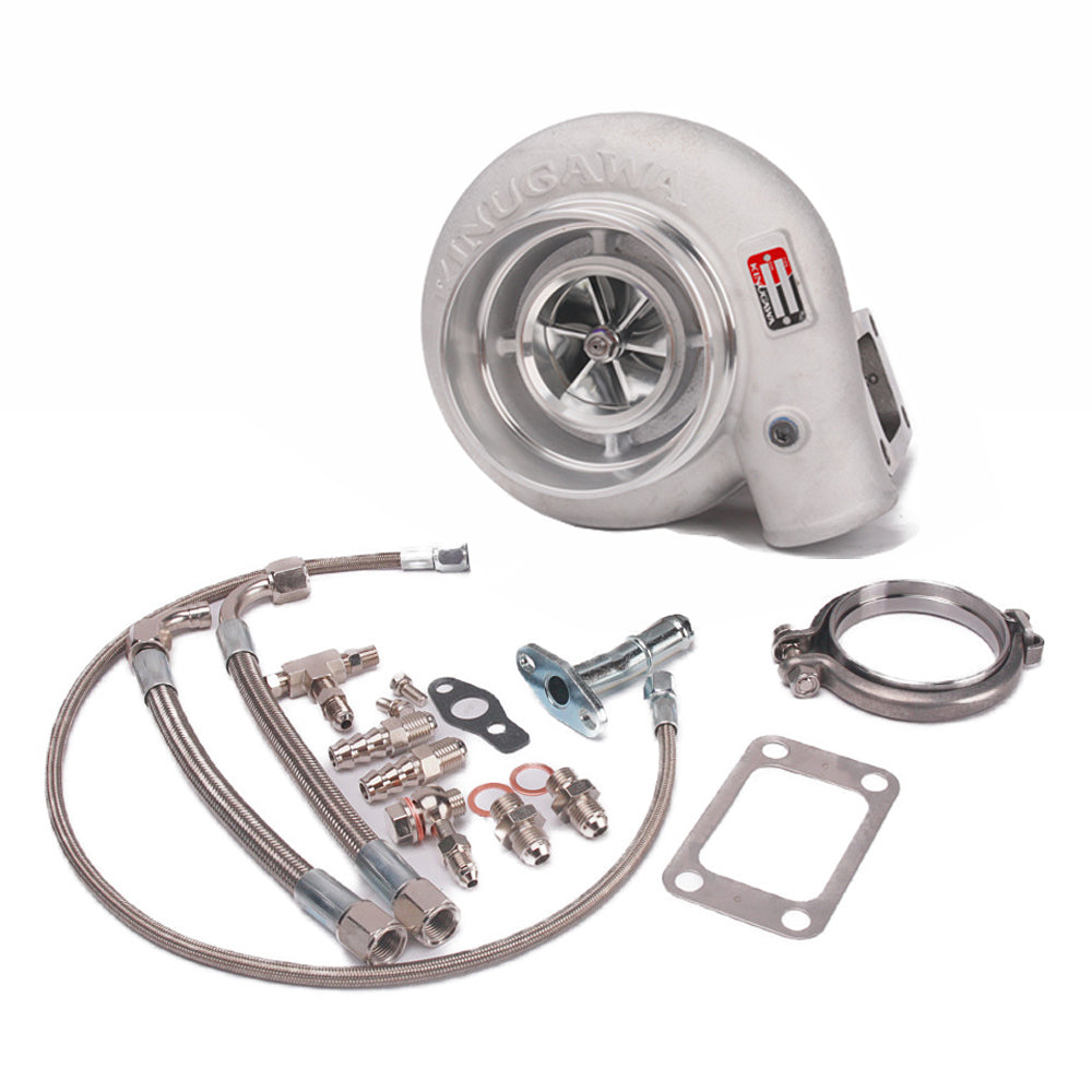 Kinugawa Turbo Ball Bearing 4-inch external turbocharger with anti-surge TD05H-16K T3 V-band, oil and water cooled installation kit