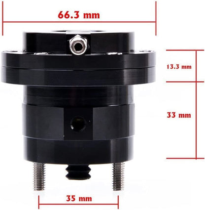 Kinugawa Turbo Adjustable Internal Wastegate Actuator with 6 springs and 4 rods, designed for universal turbo applications.