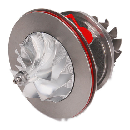 Kinugawa turbo CHRA cartridge TD06-20G oil-cooled for Mitsubishi turbo upgrade, showing the compact, oil-cooled turbo core.