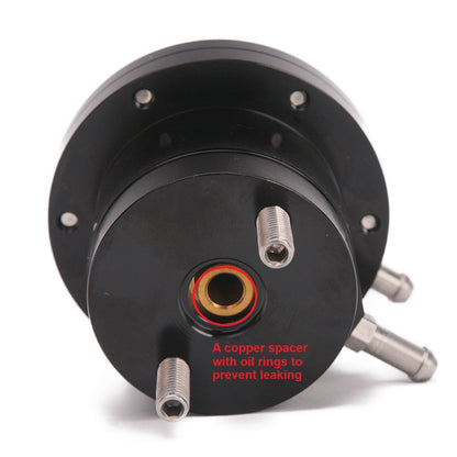 Kinugawa Turbo Dual Port Adjustable Internal Wastegate Actuator Head with replacement diaphragm and spring options, for turbocharger upgrades.