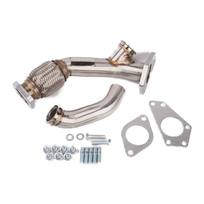 Kinugawa Turbo Power Driven Subaru EWG Up Pipe and Dump Tube 38mm, automotive turbo manifold with metal construction and flange details.