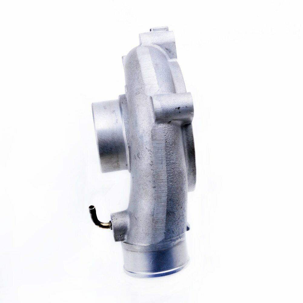 Kinugawa Turbo compressor housing for Subaru WRX, Forester XT, Saab 9-2X Aero TD04 turbocharger, black metal finish.