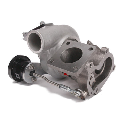 Kinugawa Turbo TD04L turbocharger for Mazda Mazdaspeed MX-5 Miata 1.8T, showing the brand and detailed components.