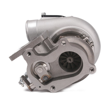 Kinugawa Turbo TD04L 19T 20T turbocharger for Mazda Mazdaspeed MX-5 Miata 1.8T, shown with detailed metal components.