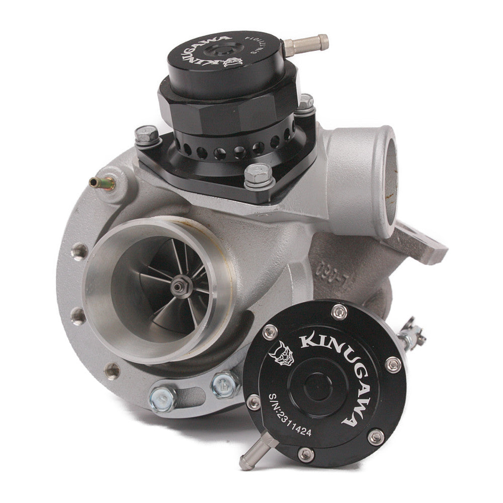 Kinugawa Turbo TD04L 19T 20T turbocharger for Mazda Mazdaspeed MX-5 Miata 1.8T, showing the compressor and turbine housing.