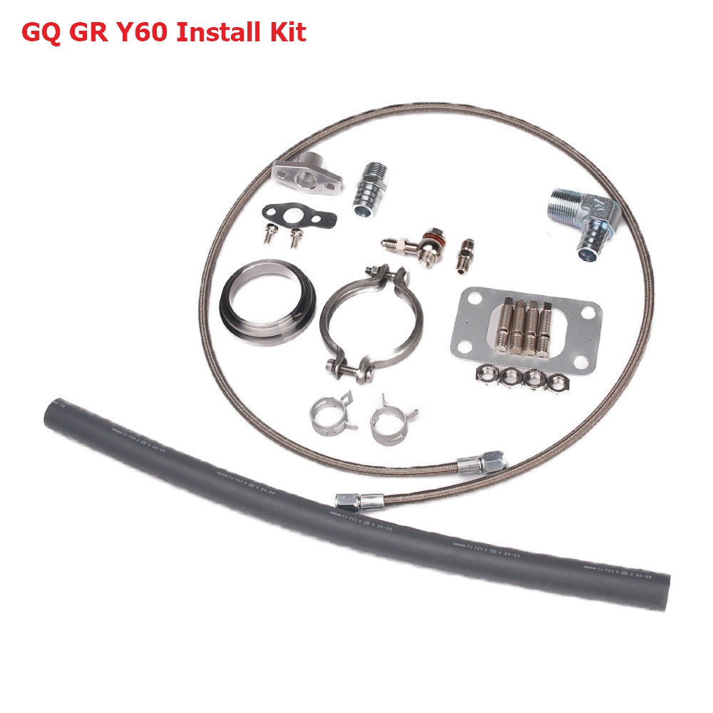 Kinugawa Turbo Kit di olio e linea di acquerelli per Nissan Patrol Safari TD42 TD05 TD06 Turbo raffreddato a petrolio con alloggiamento della turbina da 6 cm da 2,5 "