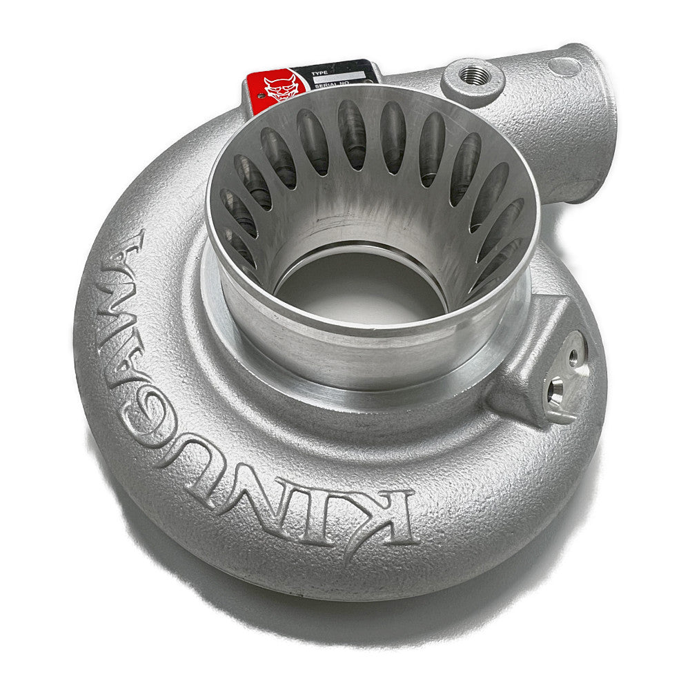 Kinugawa Turbo compressor housing in 3-inch size with 16G, 18G, 20G, and 25G covers and housings for turbochargers.