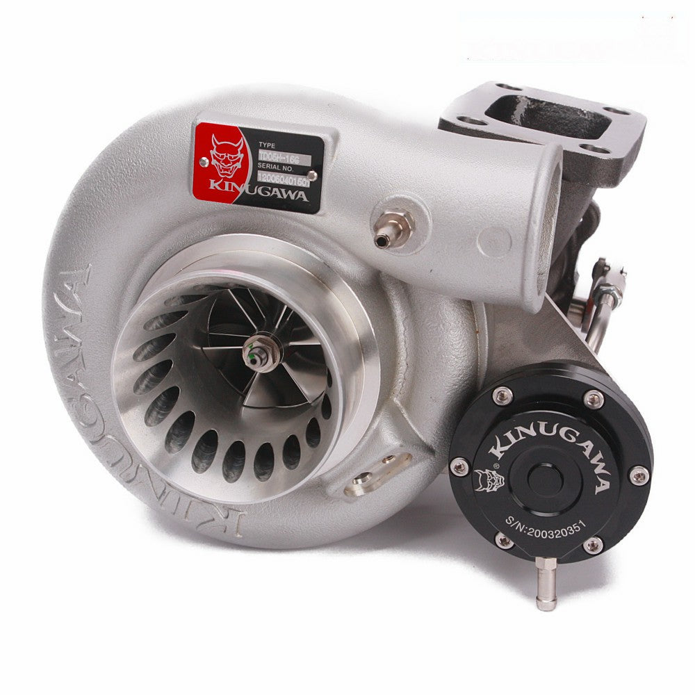 Kinugawa Turbo 3" Anti-Surge TD05H-18G DTS turbocharger for Nissan Patrol TD42, low mount, oil-cooled, 3-bolt design
