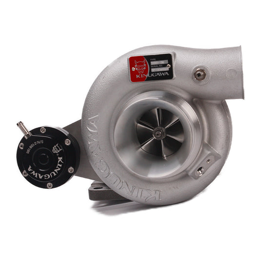 Kinugawa Turbo 3" TD05H-20G 3-bolt for Nissan Patrol TD42 high top mount water-cooled turbocharger with 90-degree outlet.