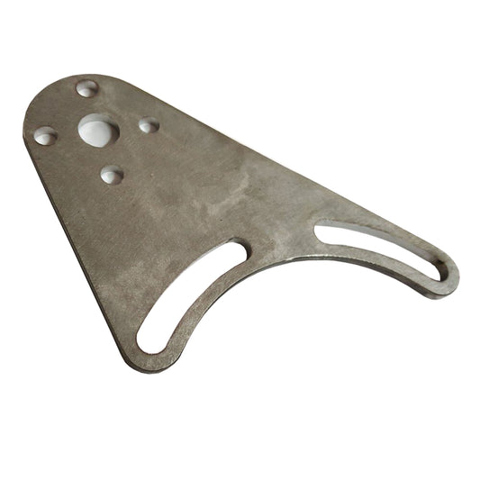 Kinugawa adjustable turbo actuator bracket for TD05 and TD06 high mount turbochargers, showing metal construction and mounting points.