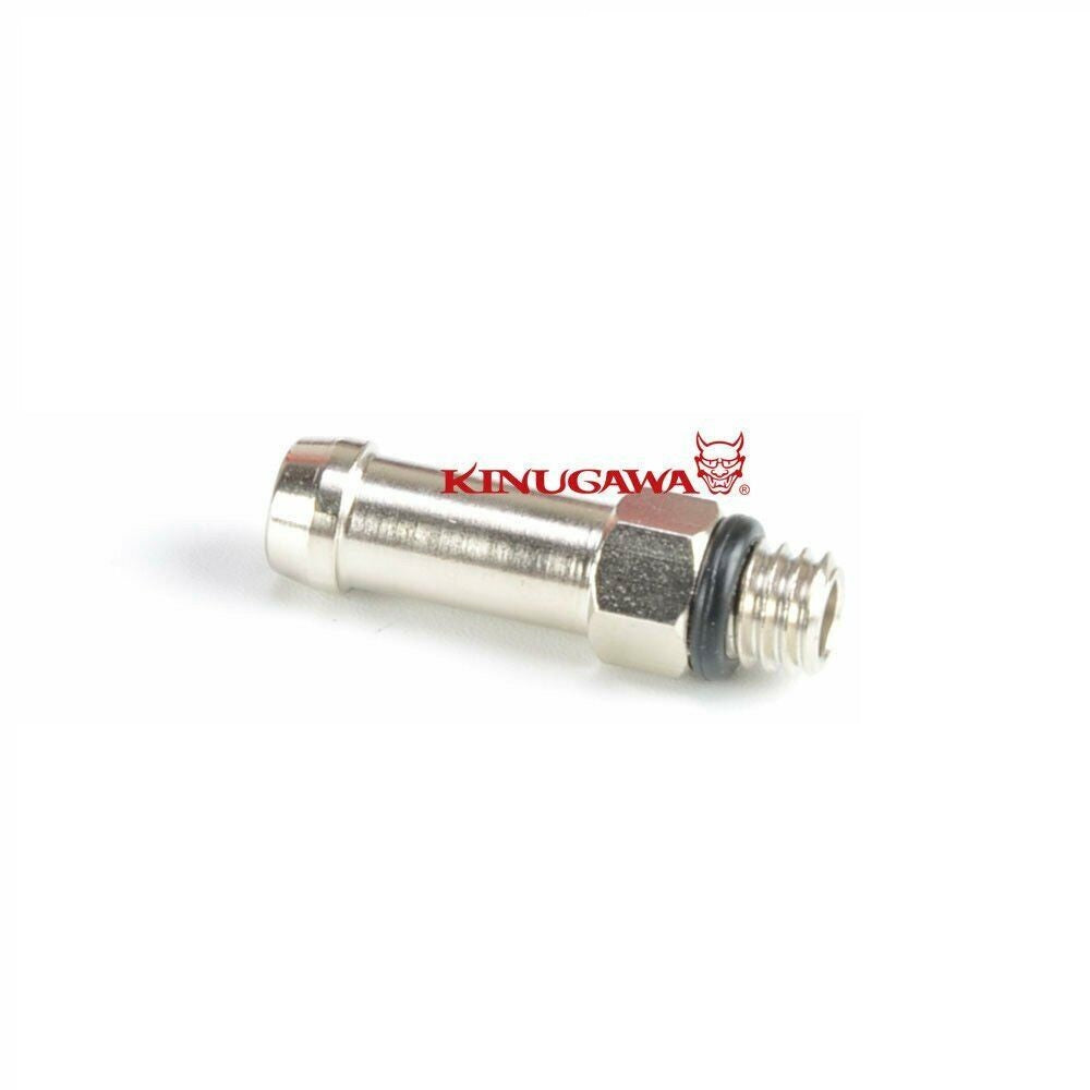 Kinugawa turbo adjustable internal wastegate actuator port nipple shown on a car engine component.