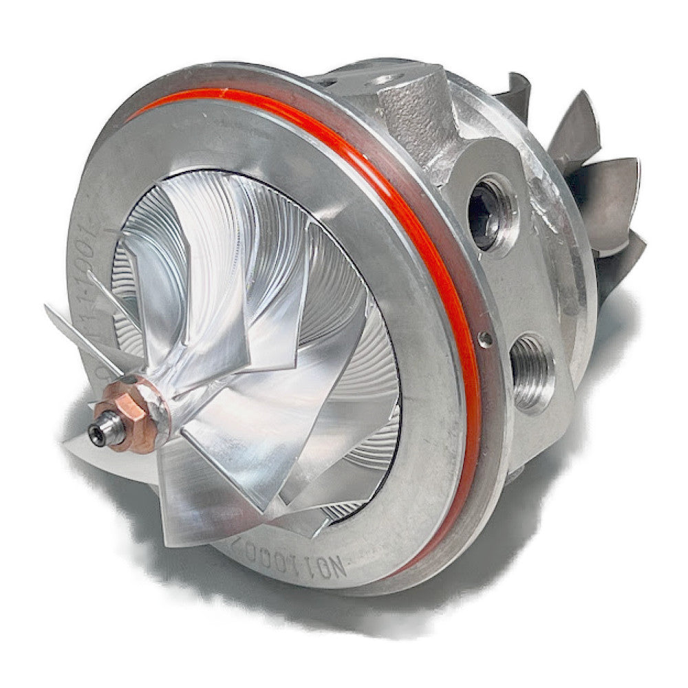 Kinugawa Turbo Ball Bearing TD04HL-19T for Mitsubishi 6G72T 3000GT Dodge Stealth turbocharger, close-up of bearing and turbo components.