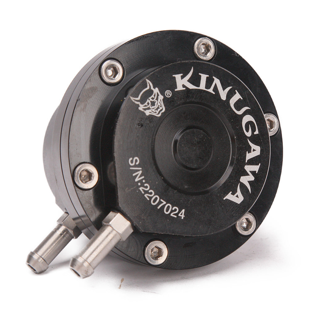 Kinugawa Turbo Dual Port Adjustable Internal Wastegate Actuator Head with replacement diaphragm and spring options for turbocharging.