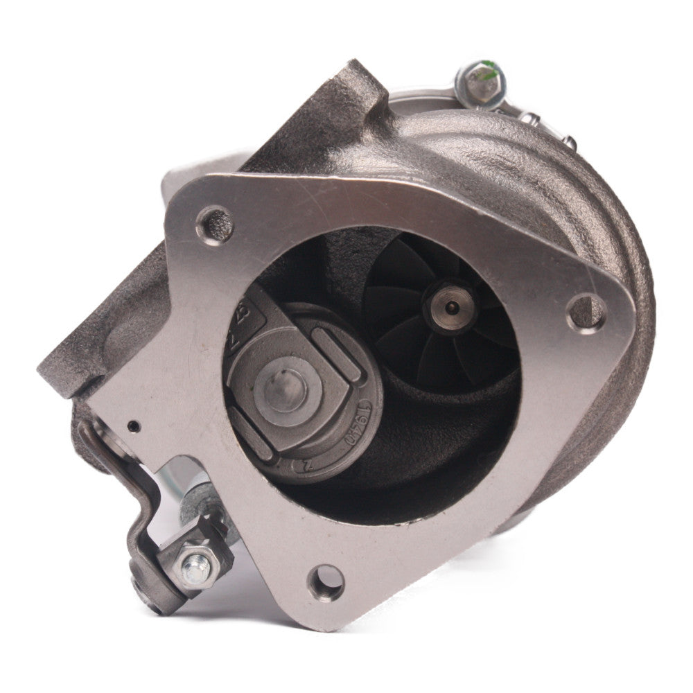 Kinugawa Turbo K04 upgrade for Mini Cooper S JCW R55 R56 R57, showing the turbocharger vacuum and detailed metal components.