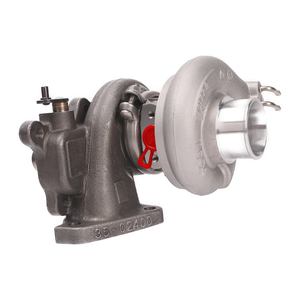 Kinugawa Turbo TD04L-15T external turbocharger for Mitsubishi 4D56T 2.5L Pajero, Delica, and Triton with 5-bolt upgrade.