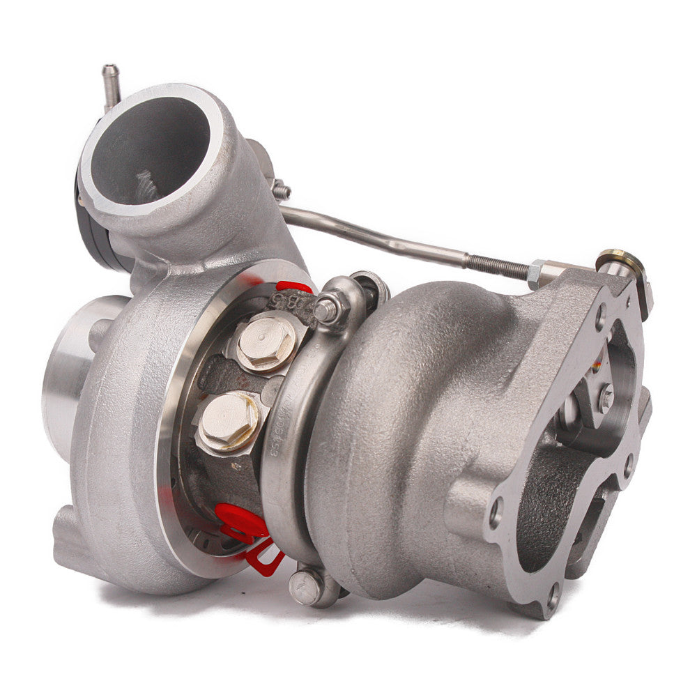 Kinugawa Turbo TD04L-19T for Isuzu 4JG2T, 4JG2, 4JH1 models, showcasing the turbocharger with brand markings and metal components.