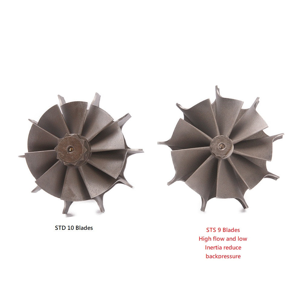 Kinugawa turbocharger CT26 upgrade with nine blades for Toyota Land Cruiser HJ47, HJ60, HJ75 60/70 Series engines.